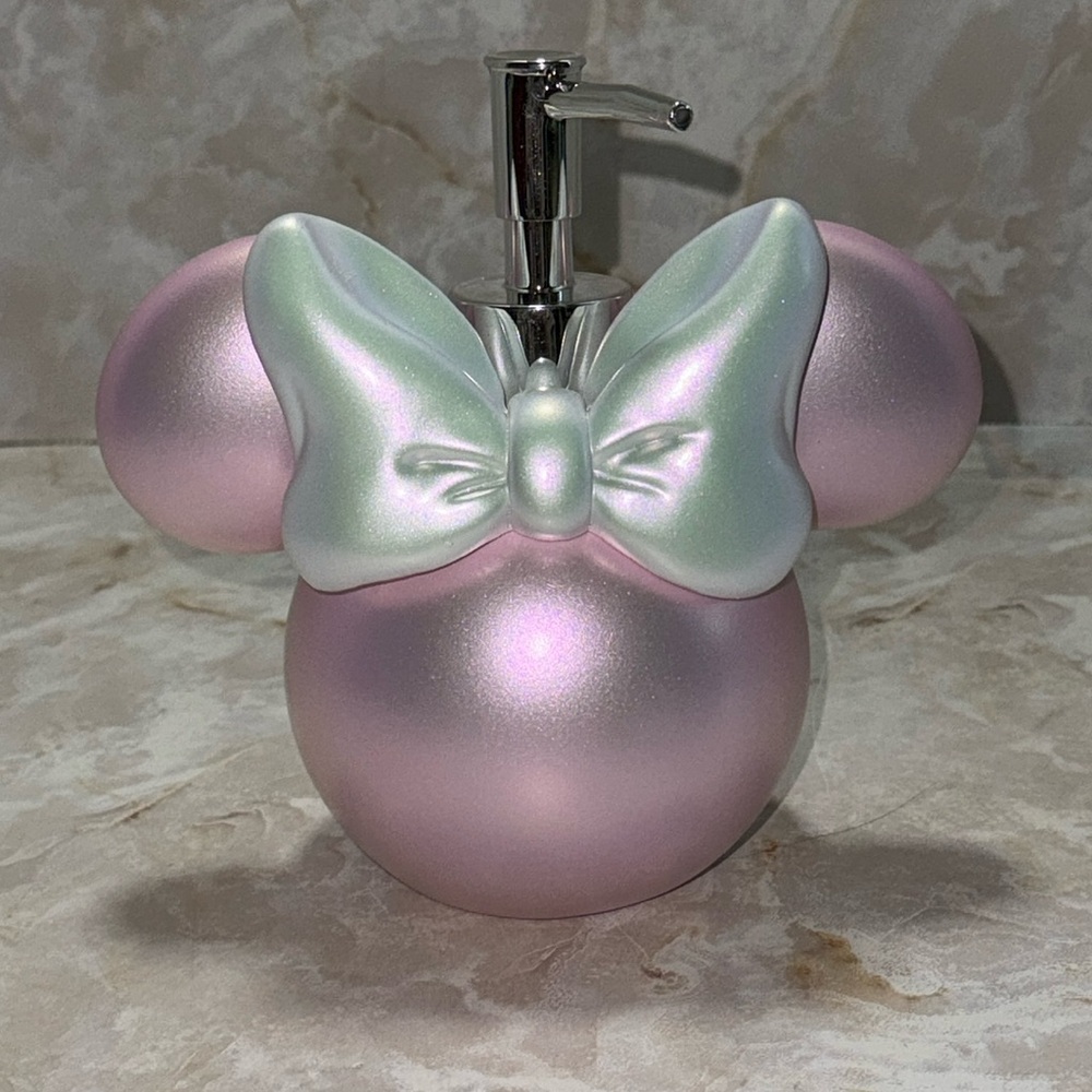 Disney: pink irradiance soap/ lotion dispenser